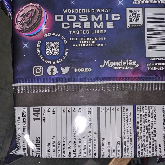 OREO Space Dunk Chocolate Cookies Popping Candy Cosmic Crème Limited Edition - Picture 8 of 9